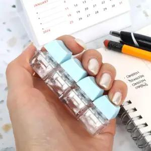 [라일리] Rly 딸깍이 키보드 4구 키캡키링 블루