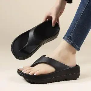 소프트 쿠션 슬리퍼 미끄럼 방지 폭신한 착용감 공용 실내용 클리어 (WFJ6CX4)