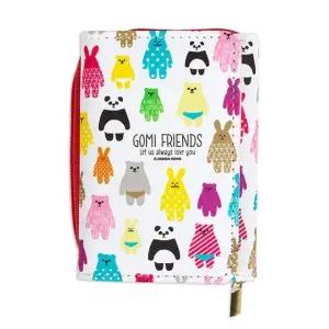 디자인 고미프렌즈 지갑 3단 화이트.핑크 (WFJR5NE)