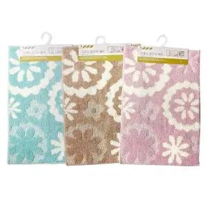 플라워바닥매트 극세사 사무실매트 플라워발매트 극세사바닥깔개 (WFJ74OI)