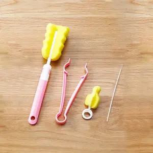 세척솔 브러쉬수세미 빨대 4p 젖병세척솔 젖병닦는솔 젖병 젖병브러시