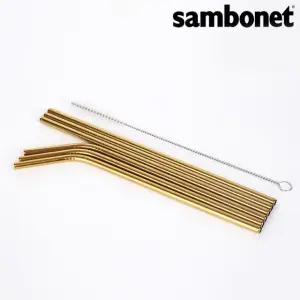 [삼보넷] 믹스앤플레이 스틸 스트로우 골드 6p