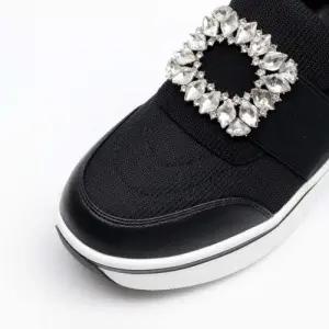 [제이시]제이시 큐빅 끈없는 운동화 5cm 소가죽 슬립온 K337