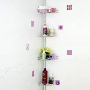 [하프클럽/]슈마켓 리빙나이스 욕실 스텐 코너선반 4단