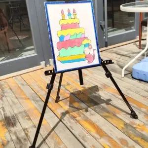 전시접이식이젤 그림 미술 다용도 내구성좋은 액자이젤 (WFJ6EVY)