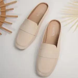 여성 심플 소프트 그레이스 플랫 블로퍼 단화 2컬러 (WFK6DRK)