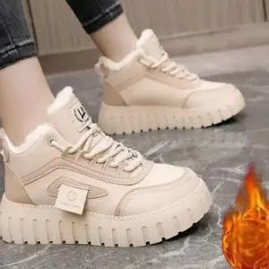 [옷자락]여성 투톤 배색 안감 통굽 플랫폼 스니커즈