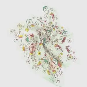 한지 꽃프린트 손수건 닥나무 원료의 한지를 이용한 (WFK6HP8)