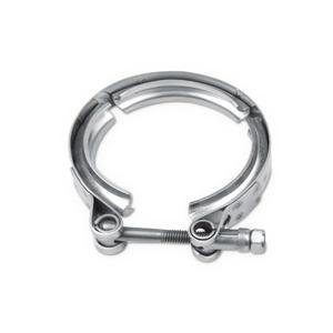[미국배송] 2.5인치 자동차 V 밴드 클램프 플랜지 키트용 스테인리스 스틸 V-클램프 배기 파이프 다운파이프 시스템용 클램프 교체 액세서리(1PC 2.5인치)