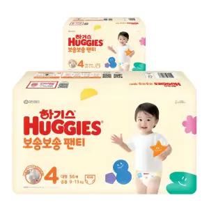 하기스 뉴 저자극 컴포트 보송보송 팬티형 유아기저귀 공용 4단계 112매