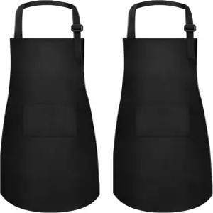 MEOGETY 2PCS 앞치마 아티스트 포켓 조절 가능한 주방 배경 페인팅용 셰프