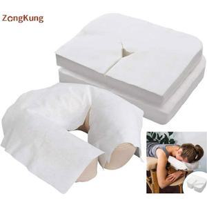 스파 얼굴 마사지 패드, 미용실 마사지 머리 받침 패드, 일회용 부직포 원단 베개 수건 커버, 얼굴 스킨 케어 도구, 100