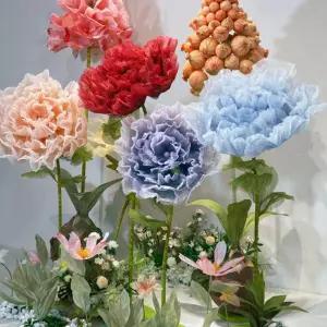 조화 꽃장식 전동개폐꽃 움직이는꽃 조형물 카페 웨딩홀 현관 인테리어 집들이