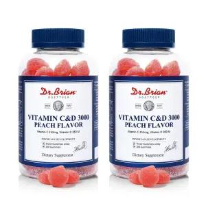 닥터브라이언 비타민C&D 3000mg 복숭아맛 100구미, 2개