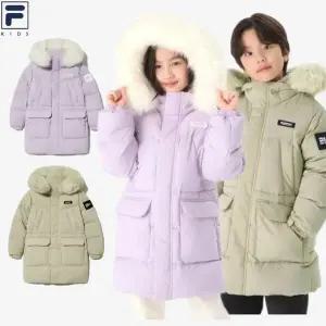 [휠라키즈](센텀시티점) [50%할인] 스노우볼 후드 퍼 롱다운 2컬러 (FK2DJG4205X)