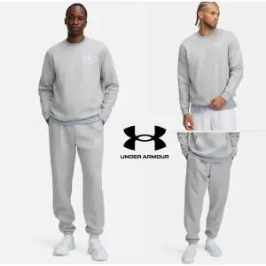 [롯데백화점]언더아머 남성 로고 기모 플리스 맨투맨 조거 팬츠 트레이닝복 세트 4250-3882-013