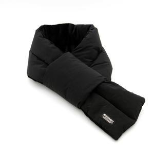 [국내매장판] 디스커버리 로고 와펜 패딩 목도리 머플러 블랙