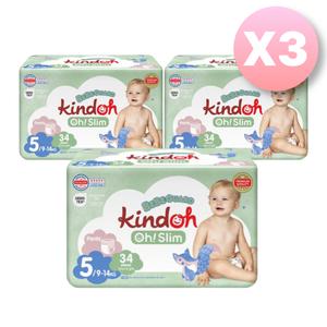 킨도 기저귀 오슬림 베베가드 팬티형 5단계 34p X 9팩