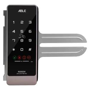 에버넷 유리문 도어락 상가 사무실 디지털도어락 번호키 카드키 자가설치 RS302GX