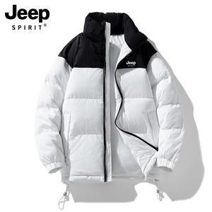 지프 JEEP SPIRIT 남녀공용 아웃도어 패딩 방수방풍 점퍼 배색 캠핑패딩 JP9009