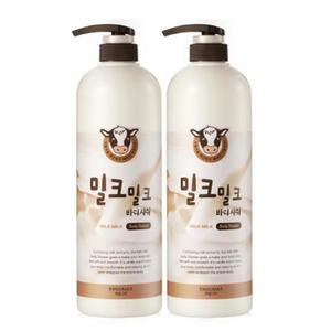 과일나라 밀크밀크 우유 바디워시 1000ml X 2개 대용량