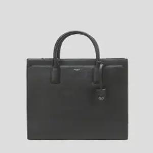 헤지스 액세서리 25FW [15인치 노트북 수납가능][선물추천]블랙 단색 소가죽 토트백 HJBA5F626BK