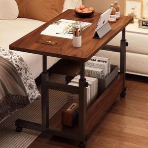침대 이동식 테이블 간이 와일드오크 책상 거실 80x50cm 바퀴