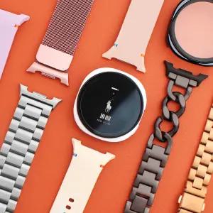 갤럭시워치8 스트랩 밀레니즈 메탈 실리콘 풀커버 강화유리 케이스 시계줄 밴드