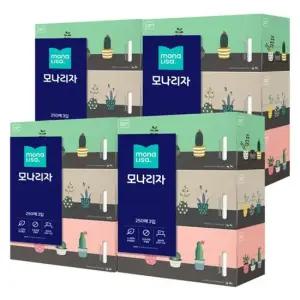 모나리자 미용티슈 각티슈 250매 3입 4팩 천연펄프 무향 피부저자극 대용량티슈