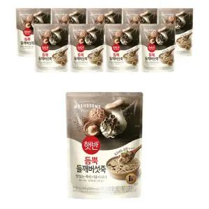 CJ 햇반 듬뿍 들깨버섯죽 420g, 10개