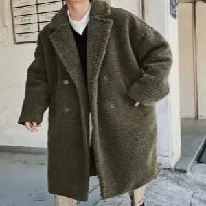 남성 뽀글이 빅사이즈 플리스 자켓 덤블 풀오버 점퍼 겨울 양털 롱 코트