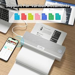 페리페이지 A4 휴대용 프린터 호환 무선 열전사 블루투스 USB 모바일 기계 PDF 문서 사진 오피스 P81