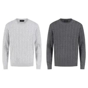 [롯데백화점]리얼지오지아 5컬러]25신상]울블렌디드꽈배기패턴라운드니트ADF1ER1803