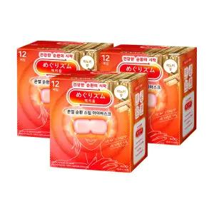 멕리듬 온열 순환 스팀 아이마스크 히노키향 12매입 3팩