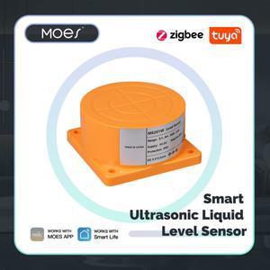 MOES TUYA WiFiZigBee 스마트 수위 센서 앱 알림 초음파 탱크 모니터 원격 감지기 포함