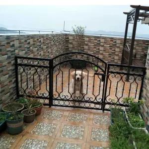 전원주택 대문 정원 울타리 알루미늄 철제 화이트