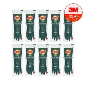 고리형 다크그린 고무장갑 소) 10개