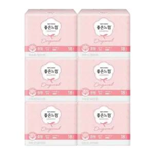 좋은느낌 오리지널 울트라 날개 중형 18입x6개