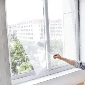 베란다방충망 창문 샷시 쉽게설치 간편부착 미세방충망 150x200cm (WFJ6YLX)