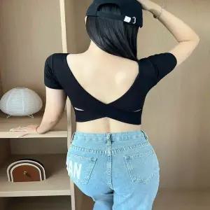 3컬러 스퀘어넥 캡내장 슬림핏 뒷반전 크롭반팔티셔츠 (WFJ73Y5)