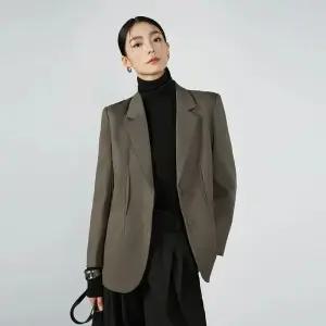 여자 정장 자켓 추동 모직 빈티지 캐주얼 프렌치 싱글 코트 원픽4