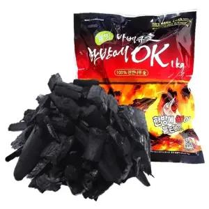 TC 삼연853 웰빙 바베큐 숯 한방에 OK 1kg 흑탄 나무숯 (WFJ6ZWI)