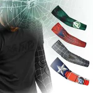 다크그린_DRY COOL 스파이더 팔토시 2PCS 1세트 쿨토시 등산 작업 자외선차단 야외활동 통풍