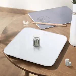 몸무게측정 디지털 체중계 강화유리 화이트 LED체중계 체중계 스마트체중계 디지털체중계 몸무게 LED체중계