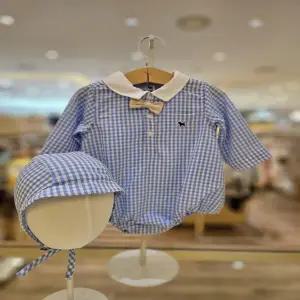 [블루독베이비] 26SS(블루)미니체크 보타이바디수트 신생아백일돌선물 (4611360405)