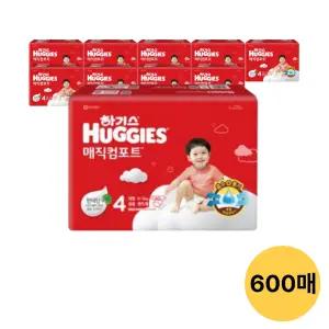 하기스 매직컴포트 밴드형, 4단계 공용, 60매, 10팩 (600매)