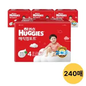 하기스 매직컴포트 밴드형, 4단계 공용, 60매, 4팩 (240매)