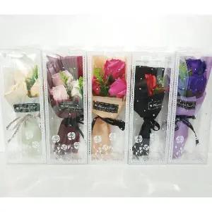 비누꽃다발 향기가득 장미 비누꽃 꽃다발(3송이+포장+플라워박스) 꽃바구니 성년의날 생일 이벤트