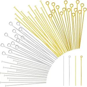 DIY 주얼리 공예용 50mm 플랫 헤드 핀 800개 팔찌 목걸이 귀걸이 펜던트 용품용 2인치 금속 끝 스트레이트