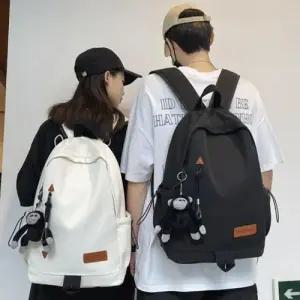 남여공용 캐주얼 심플 커플백팩 학생백팩 키링별도 W996A26